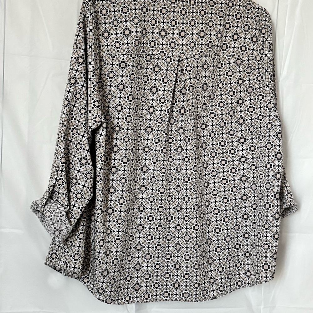 Notations V-Neck Patterned Button-Up Women's Top - image 11